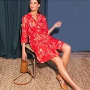 Tuckernuck Vida De Las Flores Royal Shirt
Dress Red Floral Women's Size XS